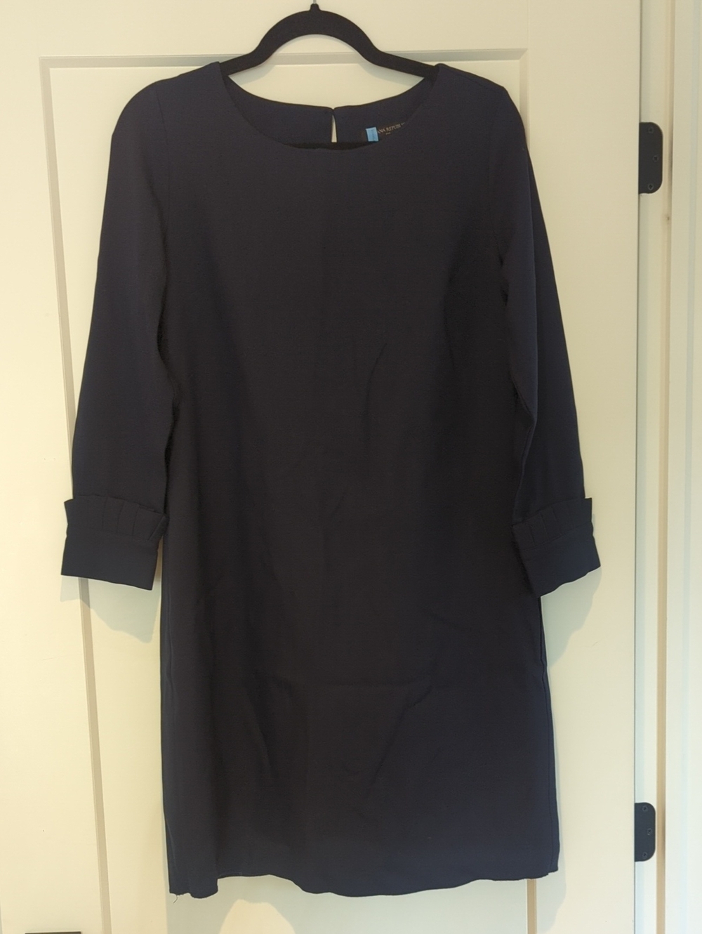 Banana Republic Navy Long Sleeve Shift Dress